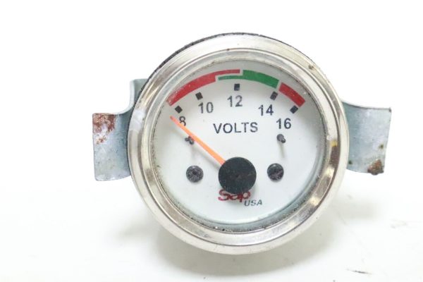 volts   2 1/16" (52mm) Round Gauge 8-16 volts  SAP  USED