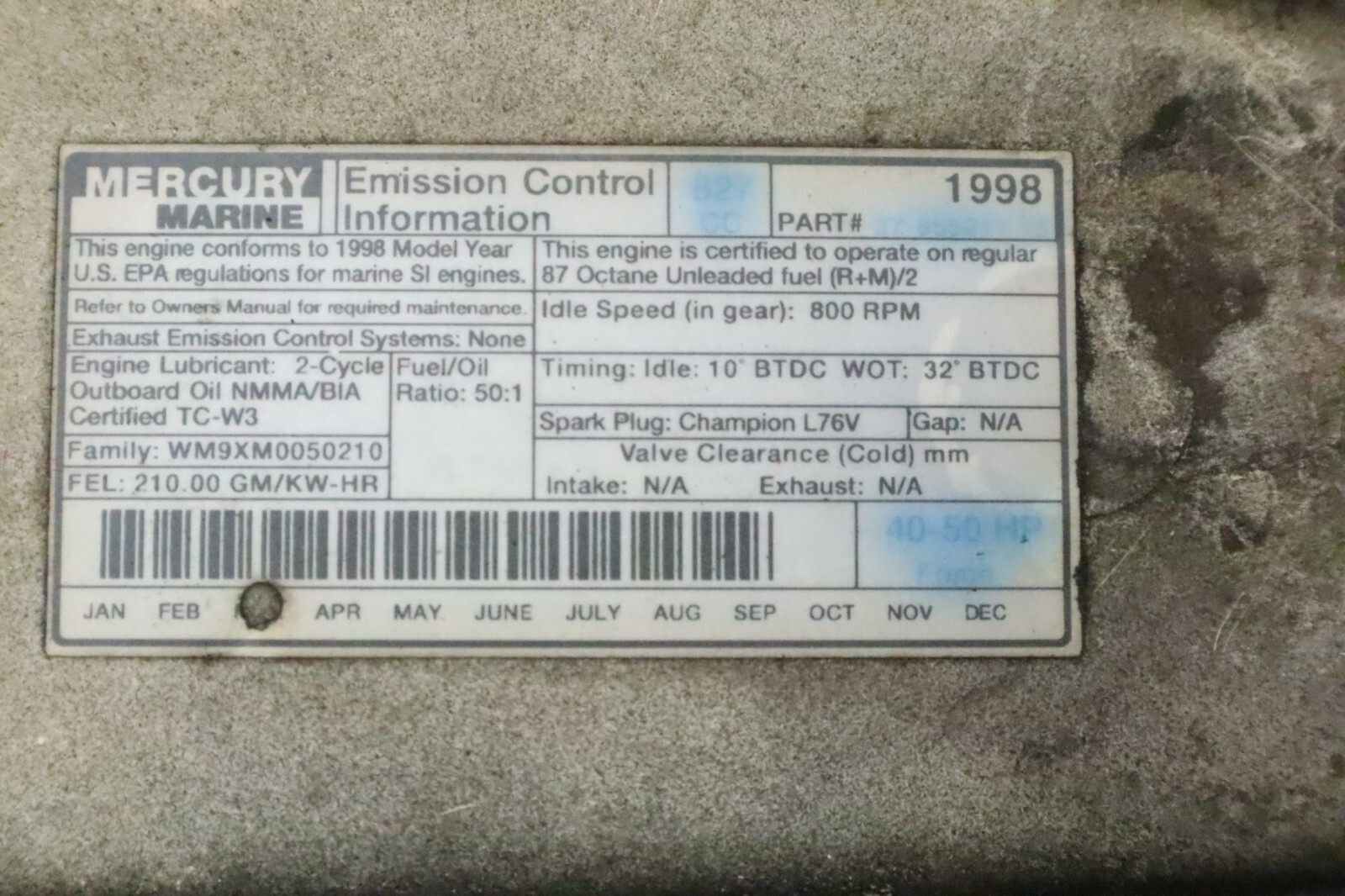 35-40-50hp 1998 1999 Mercury Force cowl, 819748A3,819748A4,819748A6,819748T6 - Image 9