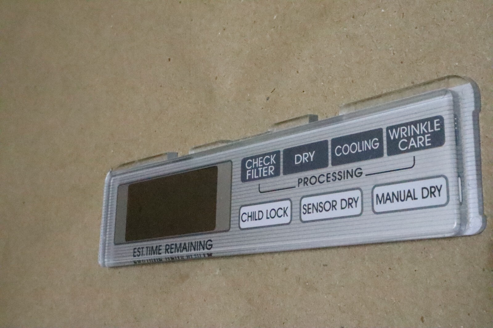 LG DRYER Interface Control Board SCREEN 3806ER3034