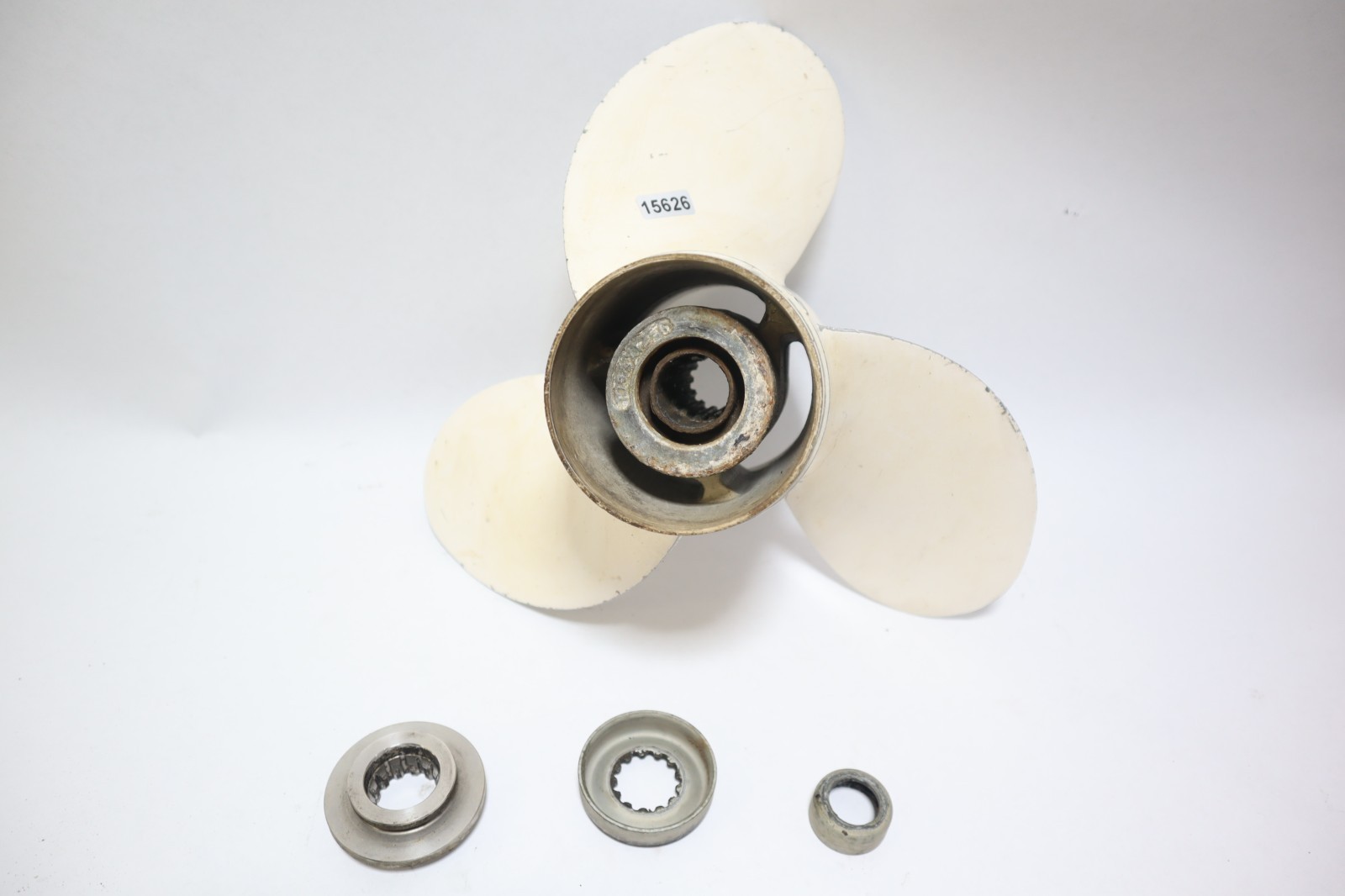 2001-06 40HP YAMAHA 2-STROKE Aluminum Prop Propeller 10 5/8 X 12 ASSEMBLY 50hp - Image 2