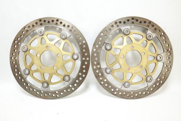 STRAIGHT! Front Brake Rotor Set 00-01 ZX9 ZX9R Ninja ZX900E 90-93 ZX11 Rotors  USED - Image 8