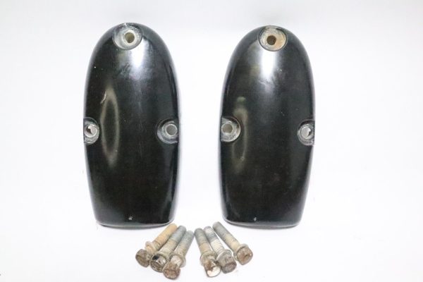 Set of 2 - 2001 - 2012 Suzuki DF140 Black Lower Engine Mount Covers w/ Bolts  USED