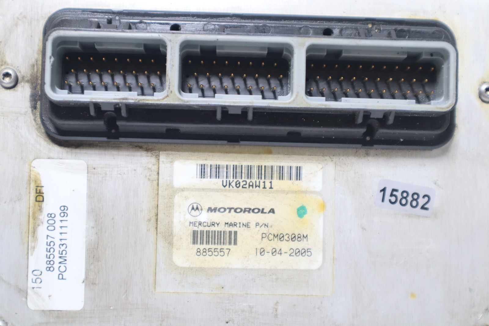 2006 150 HP Mercury DFI OPTIMAX PCM ECM ECU Low Hour 885557 - Image 3