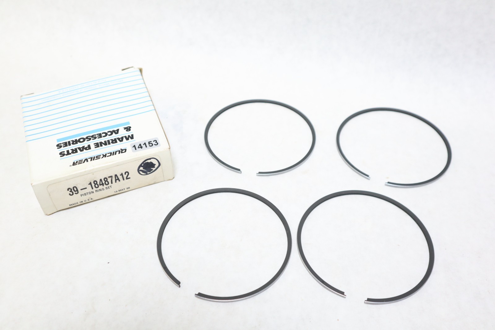 OEM Genuine Complete Set Of 4 V6 piston rings Mercury QUICKSILVER 39-18487A12