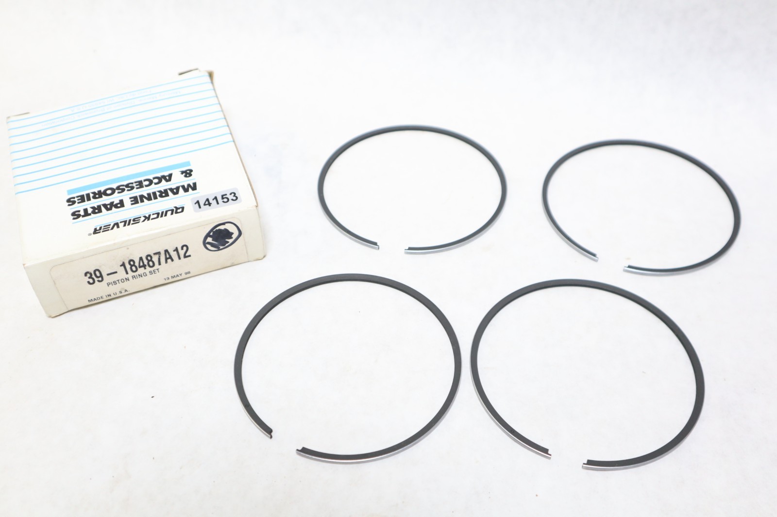 OEM Genuine Complete Set Of 4 V6 piston rings Mercury QUICKSILVER 39-18487A12 - Image 2
