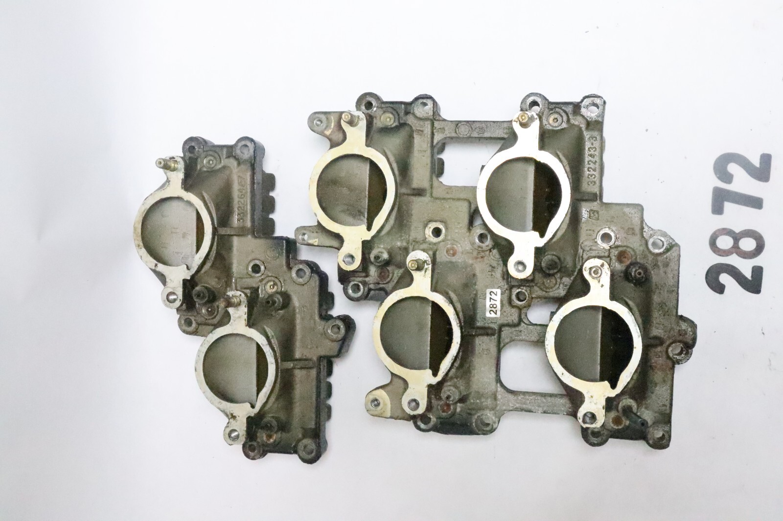 Johnson Evenrude OMC 200 225HP Reed Plate intake manifold 332243-3 Upper - Image 3