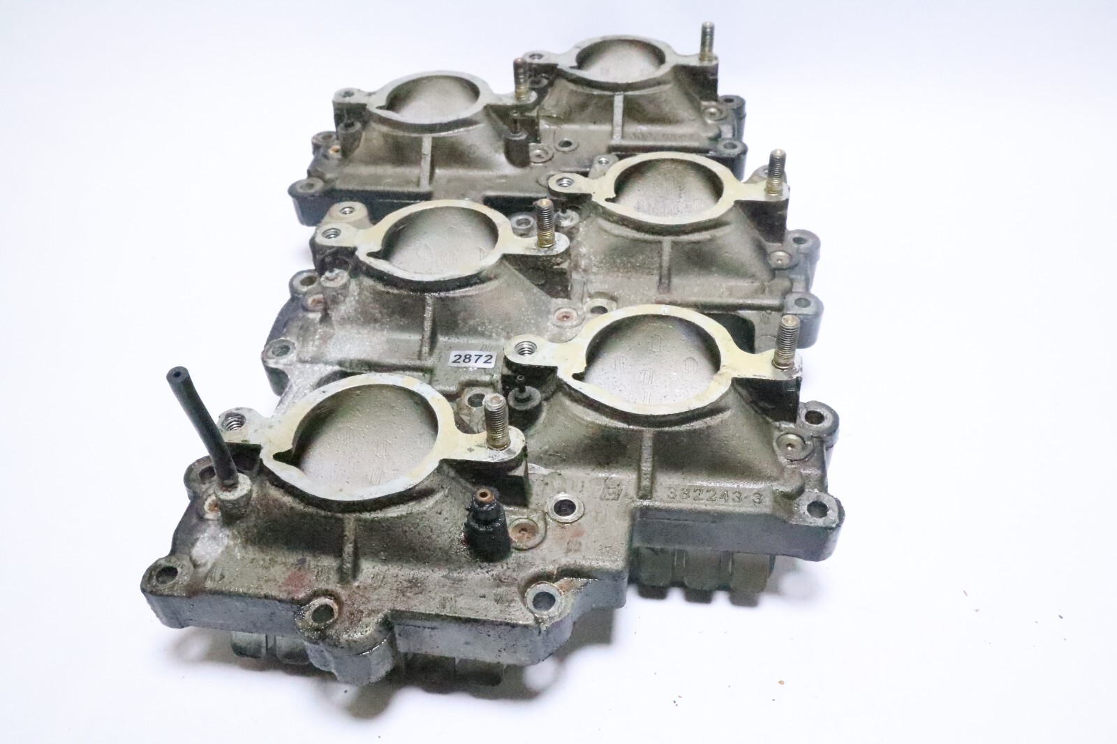 Johnson Evenrude OMC 200 225HP Reed Plate intake manifold 332243-3 Upper - Image 8