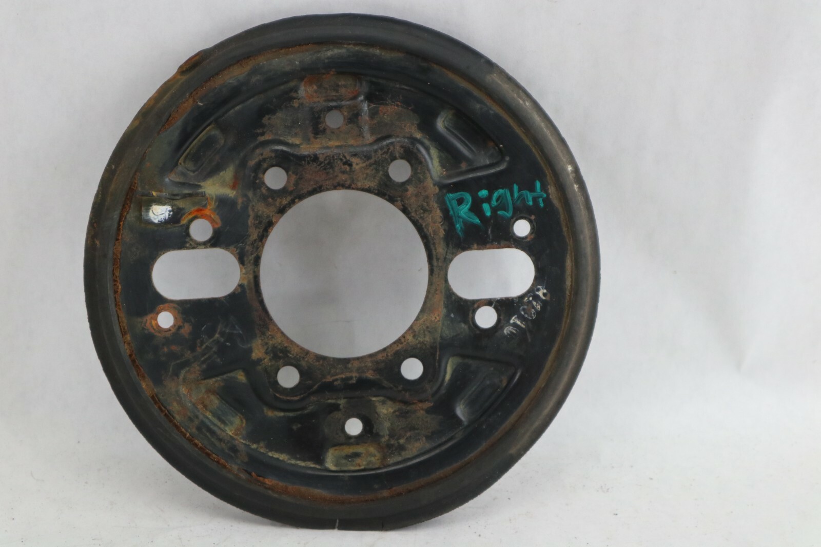 86 Honda Fourtrax 350 4x4 Front Right Brake BACK PLATE TRX350 - Image 3