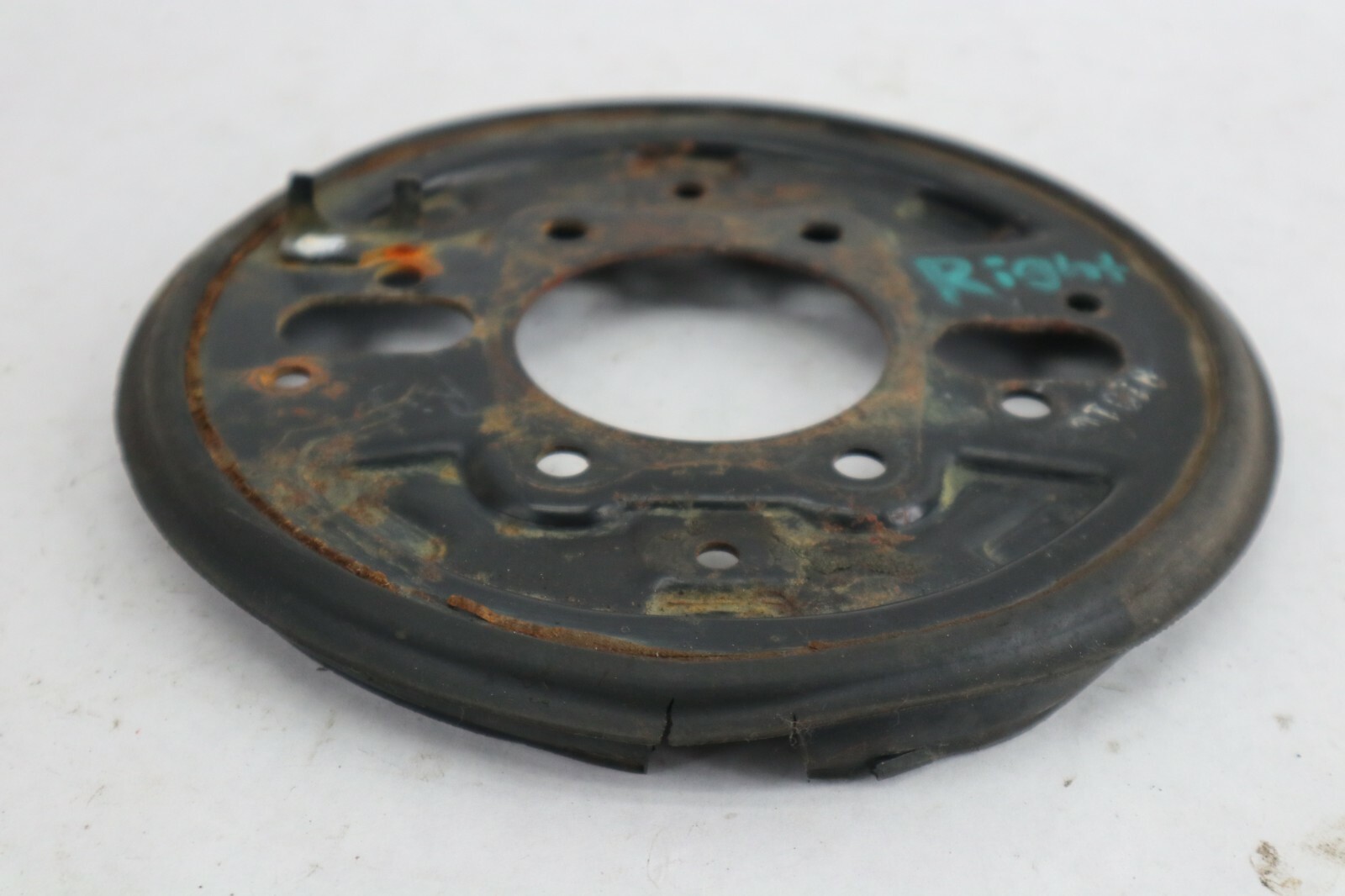 86 Honda Fourtrax 350 4x4 Front Right Brake BACK PLATE TRX350 - Image 6