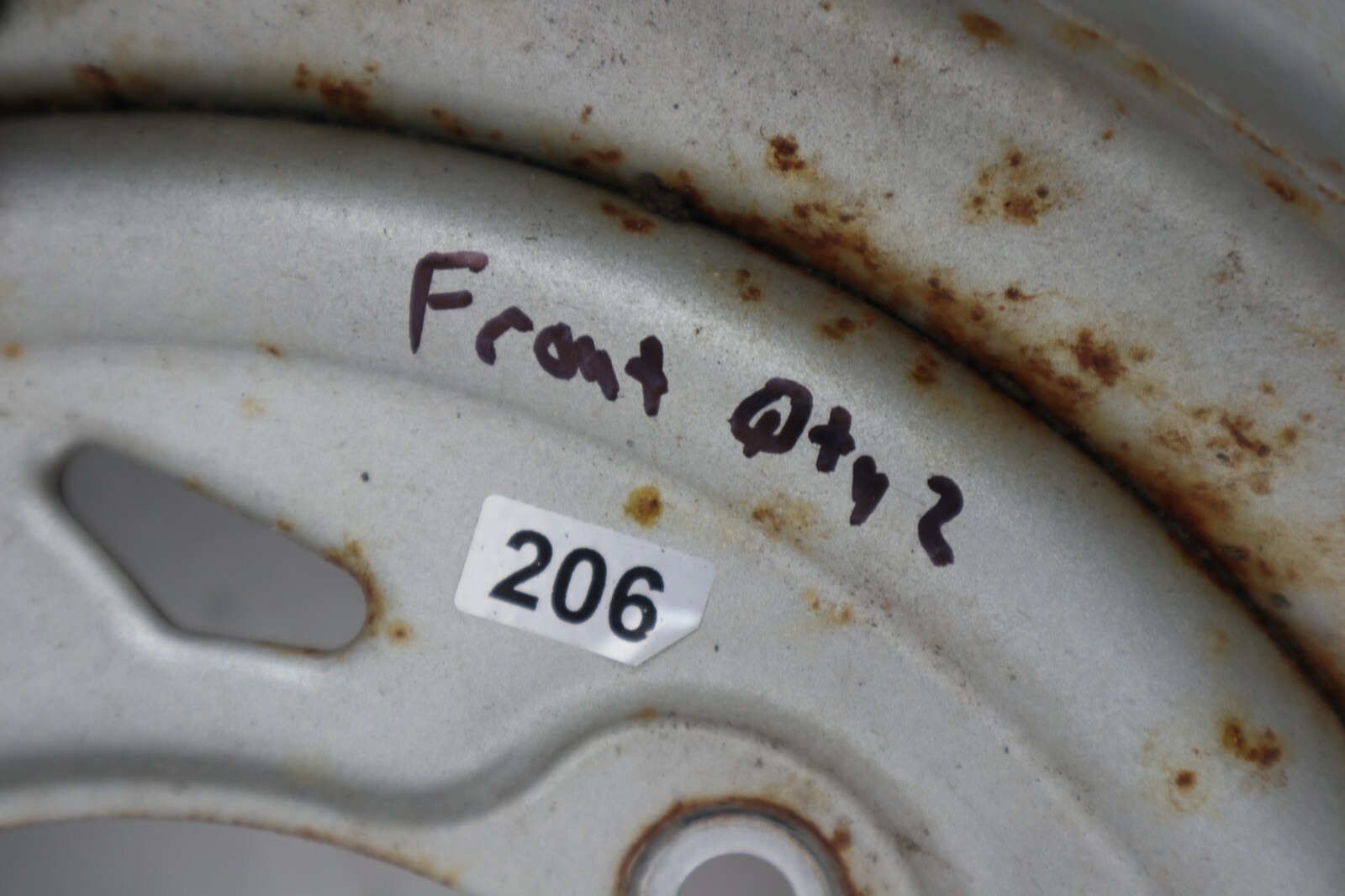 07 POLARIS HAWKEYE sportsman 300 4X4 OEM FRONT RIM 1521094-486 - Image 7