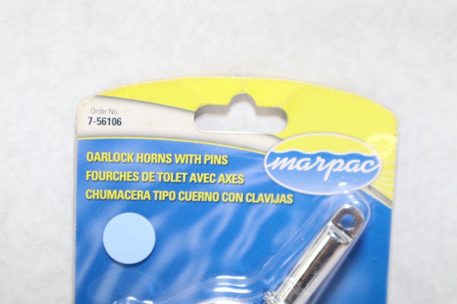 2X Chrome Top-Mount Rowlock Horns 2 Rowlocks with Locking Pins Oarlock - Image 4