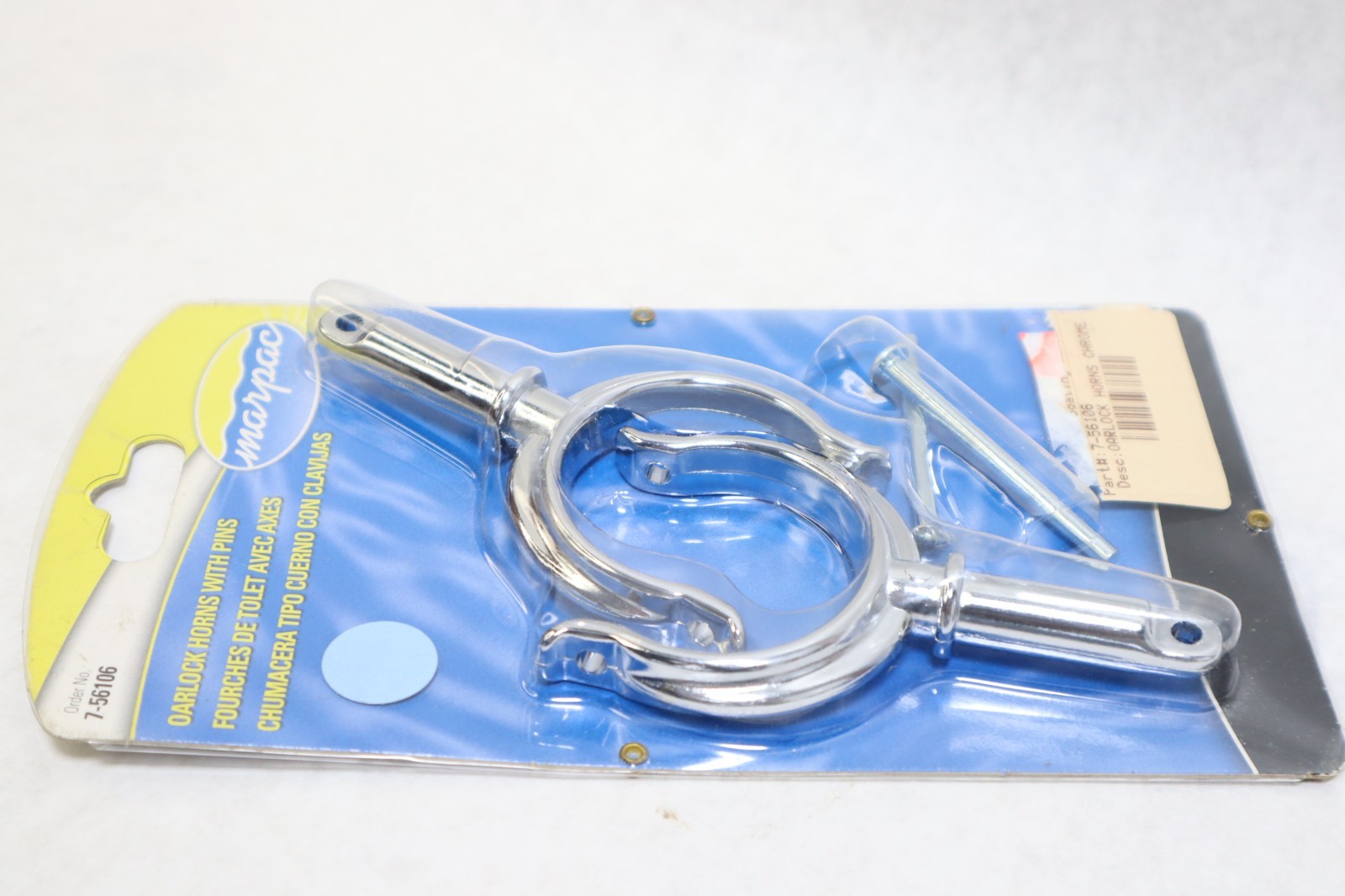 2X Chrome Top-Mount Rowlock Horns 2 Rowlocks with Locking Pins Oarlock - Image 7