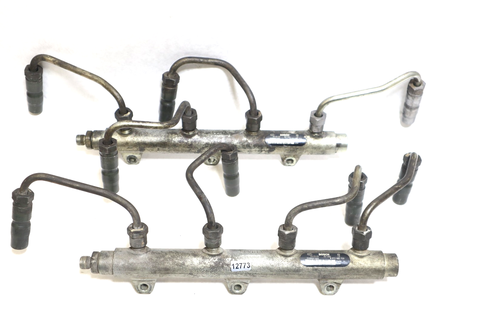 01-04 Duramax LB7 High Pressure Fuel Rail Set OEM Bosch 8972080751