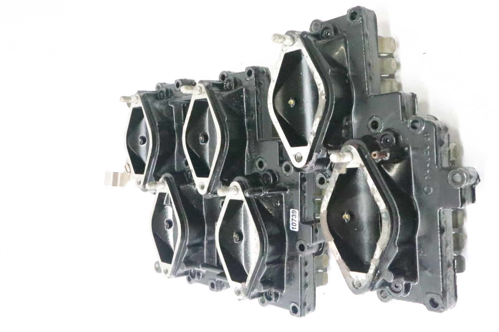 UPPER LOWER INTAKE MANIFOLD w REED PLATE 0437340 JOHNSON 95-2001 200HP - Image 5