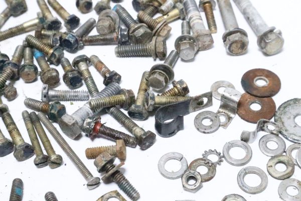 1980 s Johnson Evinrude 235   HP Mixed Nut Bolt Washer Lot used - Image 5